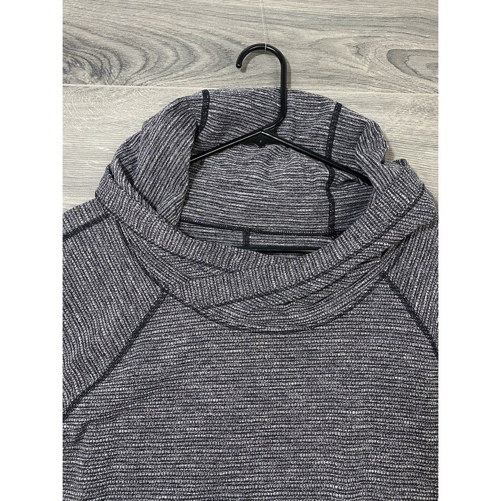 Lululemon Healthy Heart Pullover II Womens Coco Pique Black White Hoodie 8/10? - Picture 2 of 7